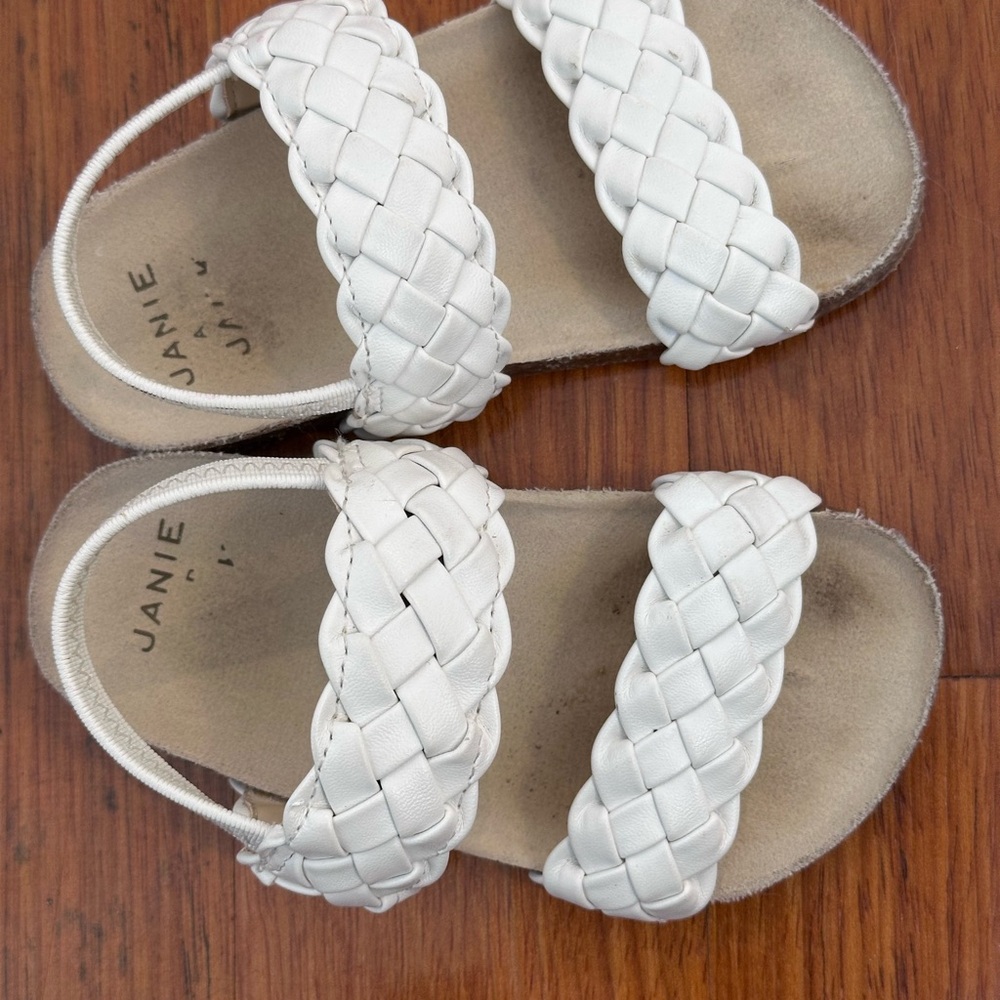 Janie and Jack Braided Cream Kids Sandals
